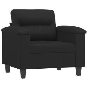 vidaXL Sill&oacute;n cuero sint&eacute;tico negro 60 cm