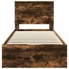 vidaXL Estructura de cama Roble ahumado 90 x 200 cm Madera Ingenieril