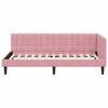 vidaXL Estructura de cama en esquina Rosa 90 cm x 200 cm Terciopelo
