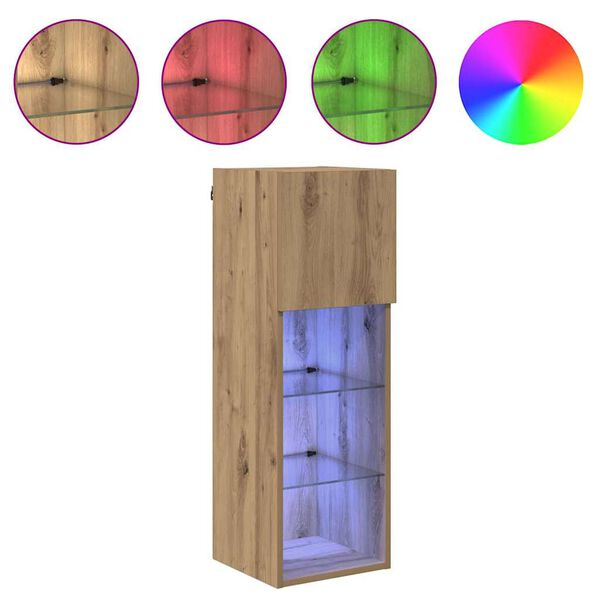 vidaXL Mueble de TV Montado en la Pared Roble artesanal