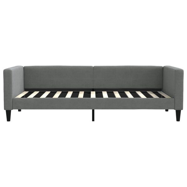 vidaXL Sofá cama sin colchón tela gris oscuro 90x200 cm