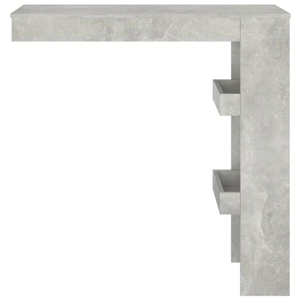 vidaXL Mesa de bar de pared madera contrachapada gris 102x45x103,5cm