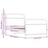 vidaXL Estructura de cama sin colch&oacute;n 90x200 cm madera roble ahumado