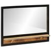 vidaXL Espejo con estantes madera maciza de mango y vidrio 80x8x55 cm