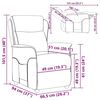 vidaXL Sill&oacute;n reclinable Crema 66.5 x 94 x 101.5 cm Poli&eacute;ster