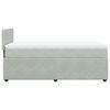 vidaXL Cama box spring con colch&oacute;n terciopelo gris claro 90x190 cm