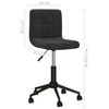 vidaXL Sillas de comedor giratorias 6 unidades terciopelo negro