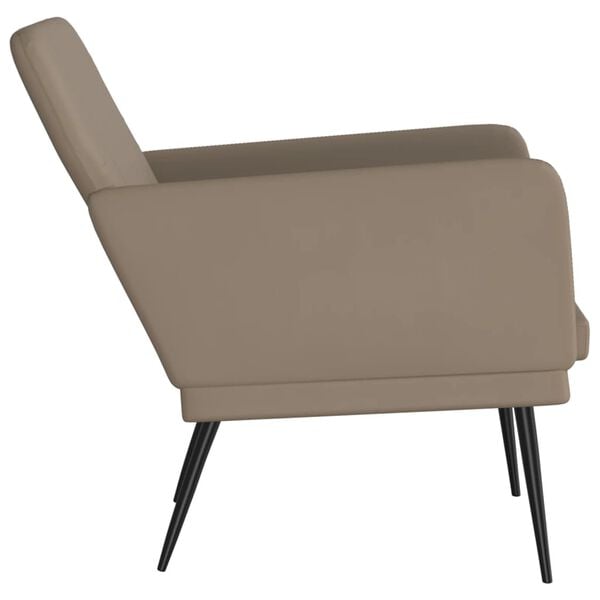 vidaXL Sill&oacute;n de cuero sint&eacute;tico color capuchino 61x78x80 cm