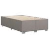 vidaXL Cama box spring con colch&oacute;n tela gris taupe 120x200 cm
