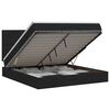vidaXL Cama otomana con colch&oacute;n con cabecera Negro 140 x 190 cm Tela