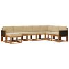vidaXL Conjunto de sof&aacute;s de exterior con coj&iacute;n 8 pcs Natural y Beige