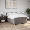vidaXL Cama box spring con colch&oacute;n tela gris taupe 140x190 cm