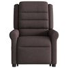vidaXL Sill&oacute;n reclinable elevable tela marr&oacute;n oscuro