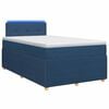 vidaXL Cama box spring con colch&oacute;n con cabecera Azul 120 x 200 cm Tela
