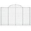 vidaXL Cestas de gaviones 9 uds forma de arco hierro 200x30x120/140 cm