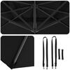 vidaXL Parasol Roma Negro 286 x 285 x 265 cm Poliéster y Aluminio