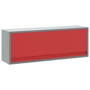 vidaXL Gabinete para Herramientas Rojo y gris 100 x 25 x 35 cm