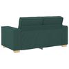 vidaXL Sof&aacute; 3 pcs Verde oscuro 220 x 80 x 84 cm Tejido mezcla de lino