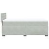 vidaXL Cama box spring con colch&oacute;n terciopelo gris claro 90x190 cm