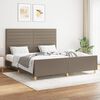 vidaXL Cama sin colchón tela gris taupe 160x200 cm