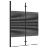 vidaXL Mampara de ducha plegable ESG negro 100x140 cm