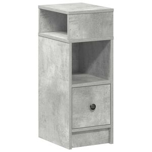 vidaXL Mesilla de noche con caj&oacute;n gris hormig&oacute;n 25x31x66 cm