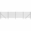 vidaXL Cerca de alambre de acero galvanizado gris antracita 1,6x10 m
