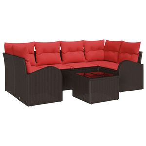 vidaXL Conjunto de sof&aacute; de jard&iacute;n Marr&oacute;n 55 x 55 x 37 cm