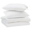vidaXL Edred&oacute;n de Verano con almohada 3 uds. Blanco Microfibra
