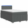 vidaXL Cama box spring con colch&oacute;n Gris oscuro 120 x 190 cm Tela