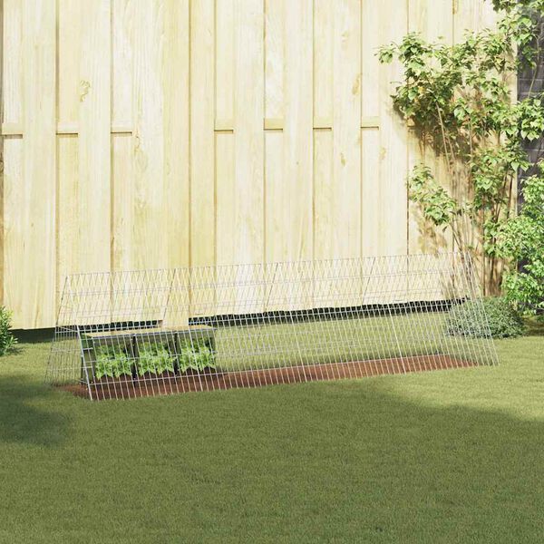 vidaXL Jaula para conejos Plateado 650 x 55 x 55 cm Acero Galvanizado