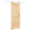 vidaXL Puerta corredera con herrajes madera maciza de pino 80x210 cm