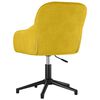 vidaXL Silla de oficina giratoria de terciopelo amarillo