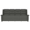 vidaXL Sill&oacute;n de masaje reclinable 4 plazas tela gris claro