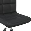 vidaXL Silla de comedor giratoria cuero sintético negro