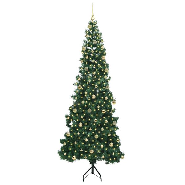 vidaXL &Aacute;rbol de Navidad Artificial de Esquina Verde 240 cm PVC y Metal