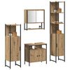 vidaXL Juego de muebles de ba&ntilde;o con estante 4 pcs Roble artisan