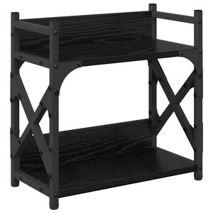 vidaXL Soporte para Impresora Roble Negro 40 x 20 x 40 cm