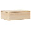 vidaXL Caja de madera con tapa madera maciza de pino 40x30x13 cm