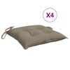 vidaXL Cojines de silla de jard&iacute;n 4 uds tela Oxford taup&eacute; 40x40x7 cm