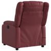 vidaXL Sillón masaje reclinable eléctrico cuero sintético rojo tinto