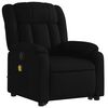 vidaXL Sill&oacute;n reclinable de masaje elevable tela negro