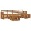 vidaXL Conjunto de sof&aacute;s de exterior 6 pcs Natural