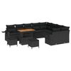 vidaXL Conjunto de sof&aacute;s de jard&iacute;n 12 uds. Negro rat&aacute;n sint&eacute;tico