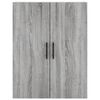 vidaXL Aparador alto madera contrachapada gris sonoma 69,5x34x180 cm