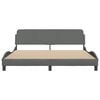 vidaXL Estructura de cama Dover de tela gris oscuro 180x200 cm