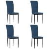 vidaXL Sillas de comedor 4 unidades terciopelo azul