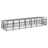 vidaXL Perrera de exterior con tejado acero 13,14 m&sup2;