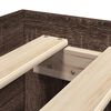 vidaXL Estructura de cama sin colch&oacute;n madera marr&oacute;n roble 75x190 cm
