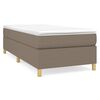 vidaXL Estructura de cama con somier tela gris taupe 100x200 cm